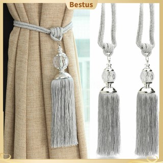 【Bestus】Bộ 2 dây cột rèm cửa dạng tua rua đính hạt xinh xắn để trang trí nhà