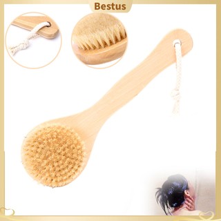 【Bestus】Cọ tắm rửa chà lưng tẩy tế bào chết bằng gỗ tre tiện lợi