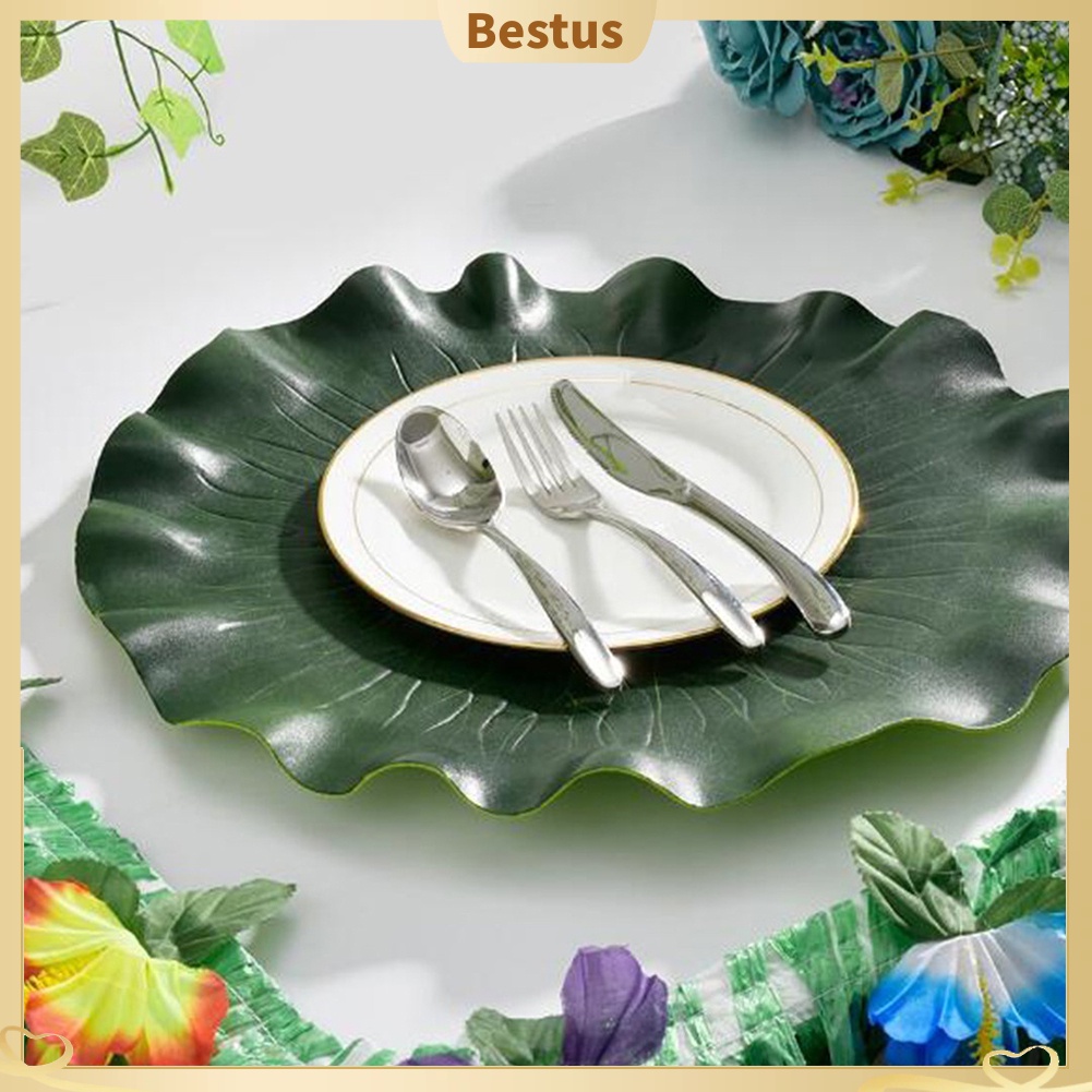 【Bestus】Tấm Lót Chén Dĩa Hình Lá Sen Chống Trượt Trang Trí Bàn Ăn