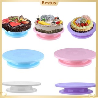 【Bestus】Bàn xoay tròn trưng bày bánh kem chống trượt 28cm tiện dụng