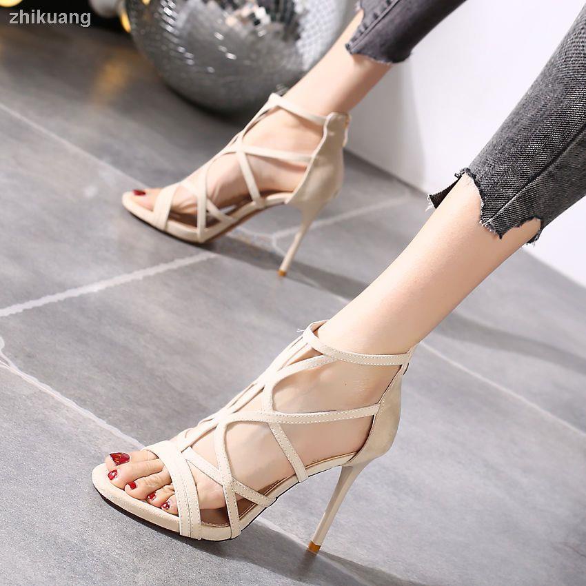 Xăng đan Cao Gót Hở Mũi Chống Thấm Nước Thời Trang Mùa Hè 2023