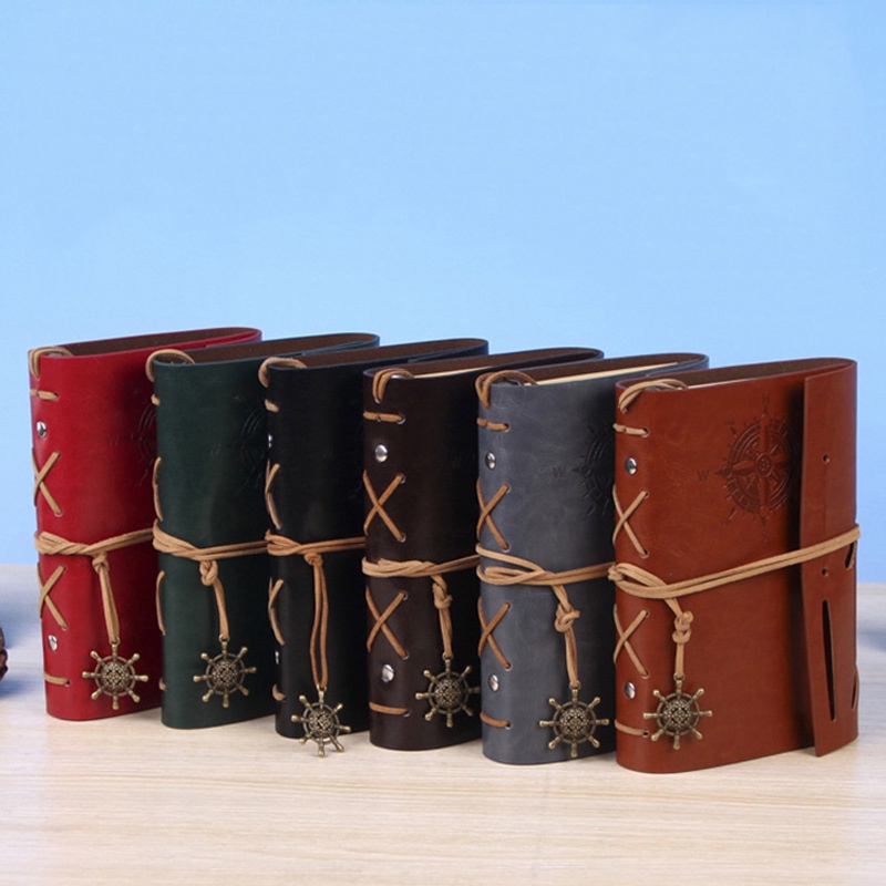 Set 80 Tờ Sổ Tay Bằng Giấy Kraft Phong Cách Cướp Biển Vintage