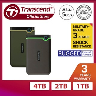 Ổ cứng gắn ngoài 1TB Transcend Slim StroreJet2.5'' M3G, Portable HDD - Model TS1TSJ25M3G - Màu Iron Gray