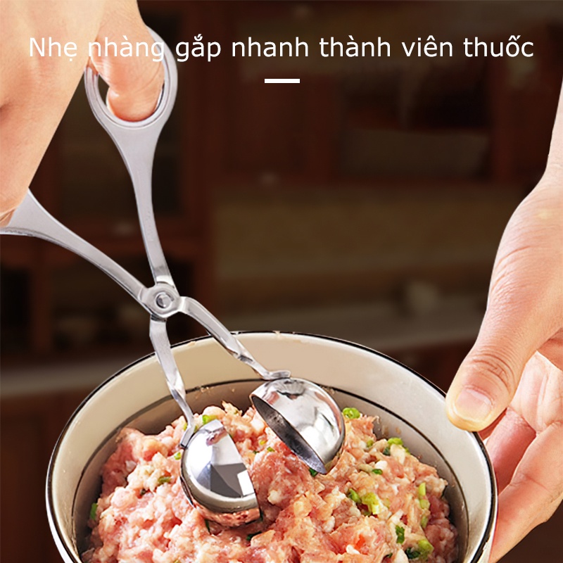 Dụng Cụ Làm Thịt Viên Bằng Thép Không Gỉ Làm Gạo Thịt Cá Tự Làm Kẹp Thịt Viên Nhồi Bông, Khuôn Thịt Viên-MICHA