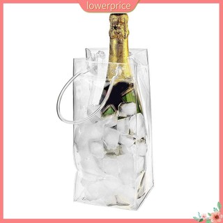 <lowerprice> PVC Anti-leakage Transparent Refrigerated Champagne Red Wine Bottle Ice Tote Bag
