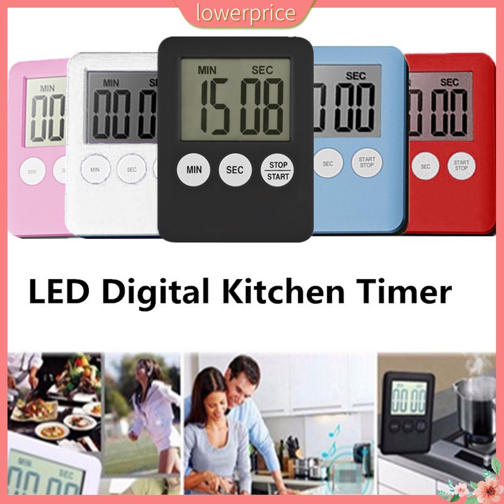 [Haloppe] Nấu ăn mỏng Hẹn giờ kỹ thuật số Thời gian nhà bếp Đồng hồ báo thức đếm ngược Công cụ làm bánh Pizza