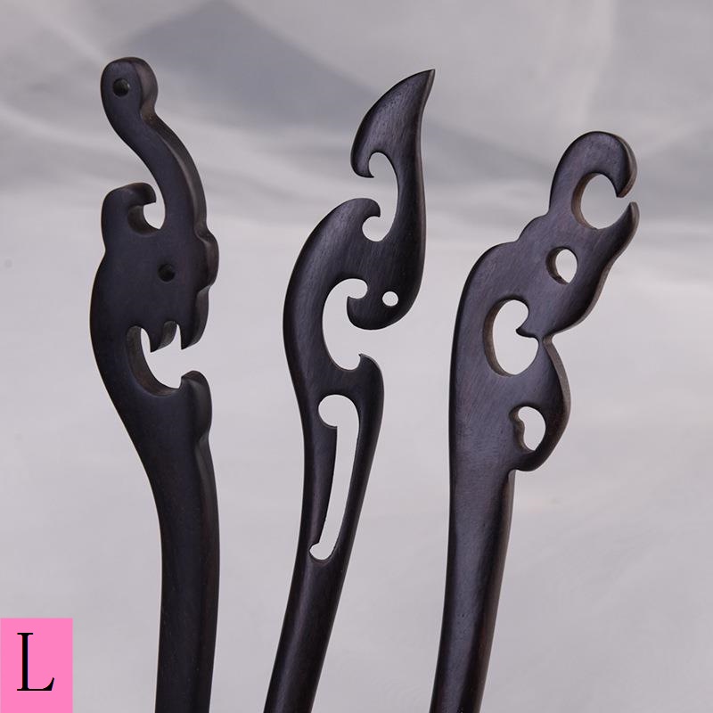 Trâm Cài Tóc Bằng Gỗ Màu Đen Phong Cách Trung Hoa Cổ Điển Cho Nữ