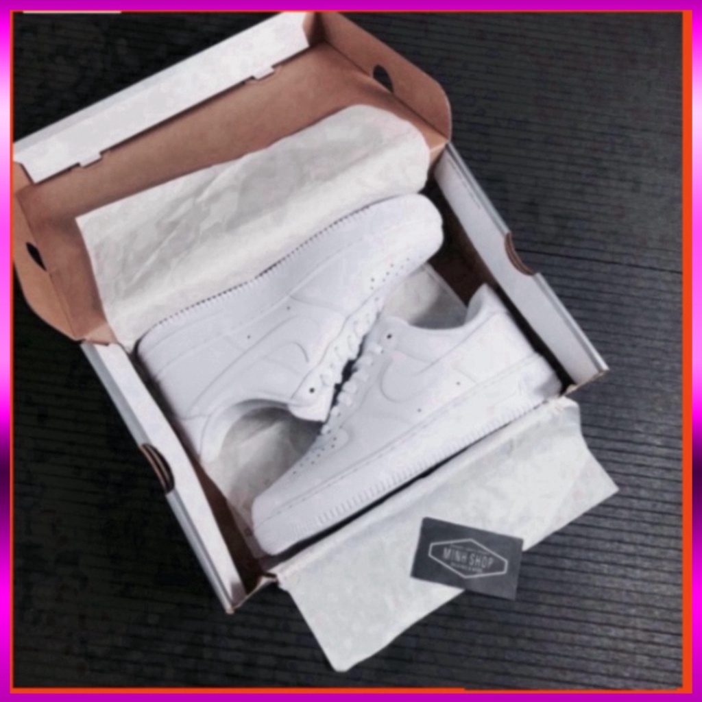 Giày_Nike Nam Nữ, Giày AF1 Trắng Đen Hàng Cao Cấp Full Box Xmenshop2