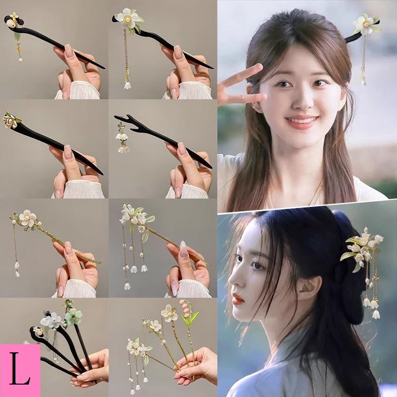 Trâm Cài Tóc Bằng Gỗ Phối Tua Rua Phong Cách Trung Hoa Cổ Điển Thời Trang Mùa Hè Mới