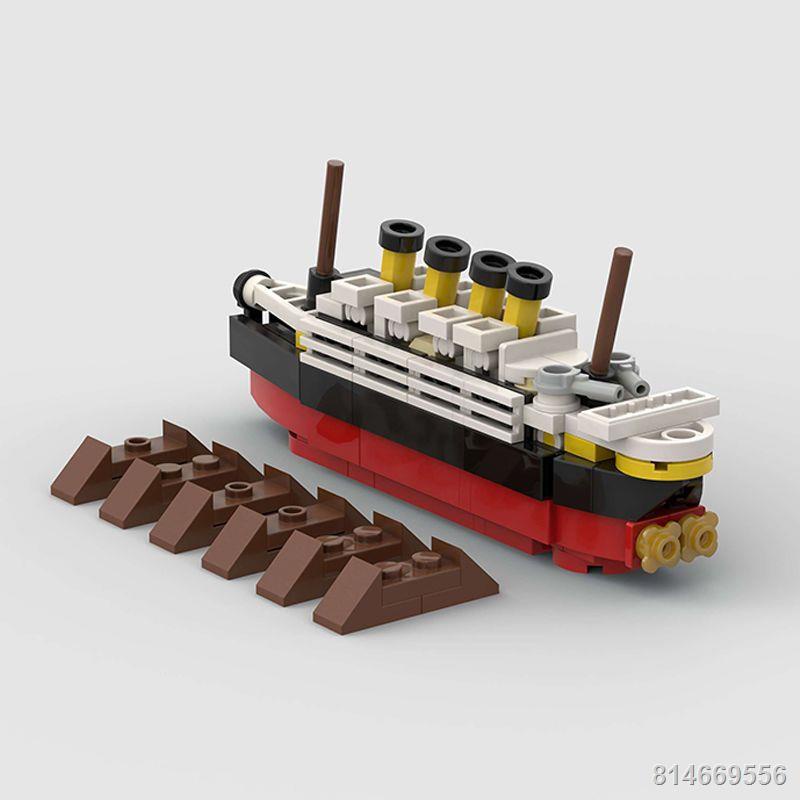 Tương thích với LEGO Creative MOC Mini Titanic Khối xây dựng Iceberg Boy Shipwreck Lắp ráp đồ chơi trang trí