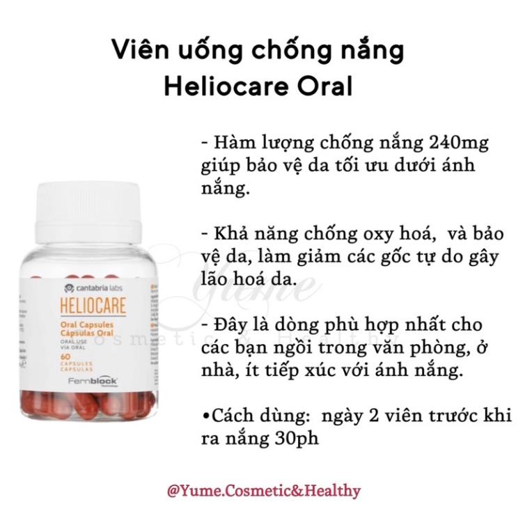 [Cóbill]Viên uống chống nắng nội sinh Heliocare