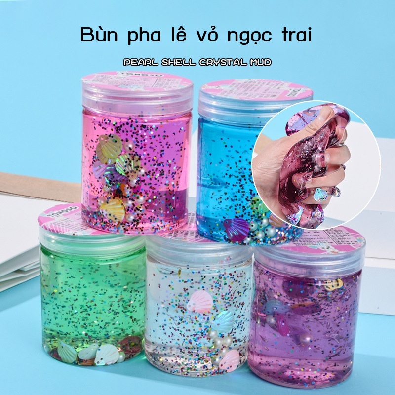 Pha Lê Bùn Màu Chất Nhờn Đất Sét Siêu Nhẹ Gian Hàng Đồ Chơi Trẻ Em Sỉ Tặng Món Quà Nhỏ Keo Tạo Bọt