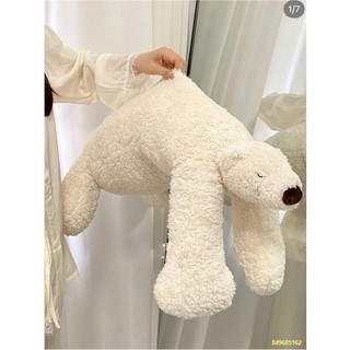Gấu bắc cực gối bé gái ngủ kẹp chân búp bê dễ thương sang trọng búp bê đồ chơi thoải mái búp bê