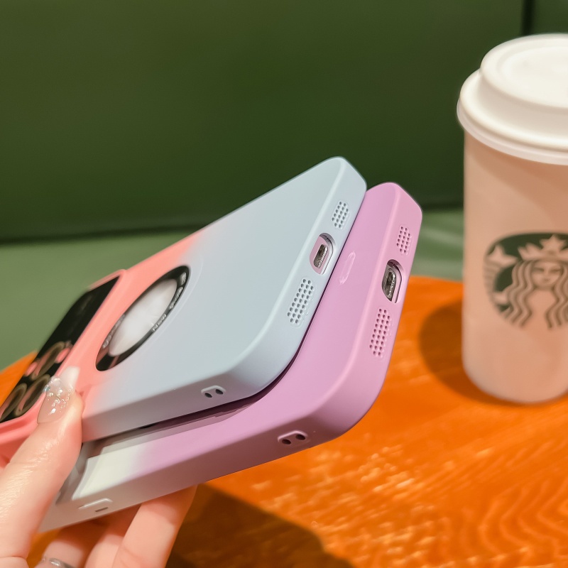 Ốp Điện Thoại Silicone Mềm Chống Sốc Màu Gradient Cho iPhone 14 13 12 11 Pro Max 14 Plus