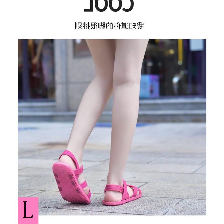 Giày Sandal Cao Su Siêu Mềm Đế Phẳng Phong Cách Đường Phố Mùa Hè Cho Nam Và Nữ Giao Hàng Từ Một Mảnh