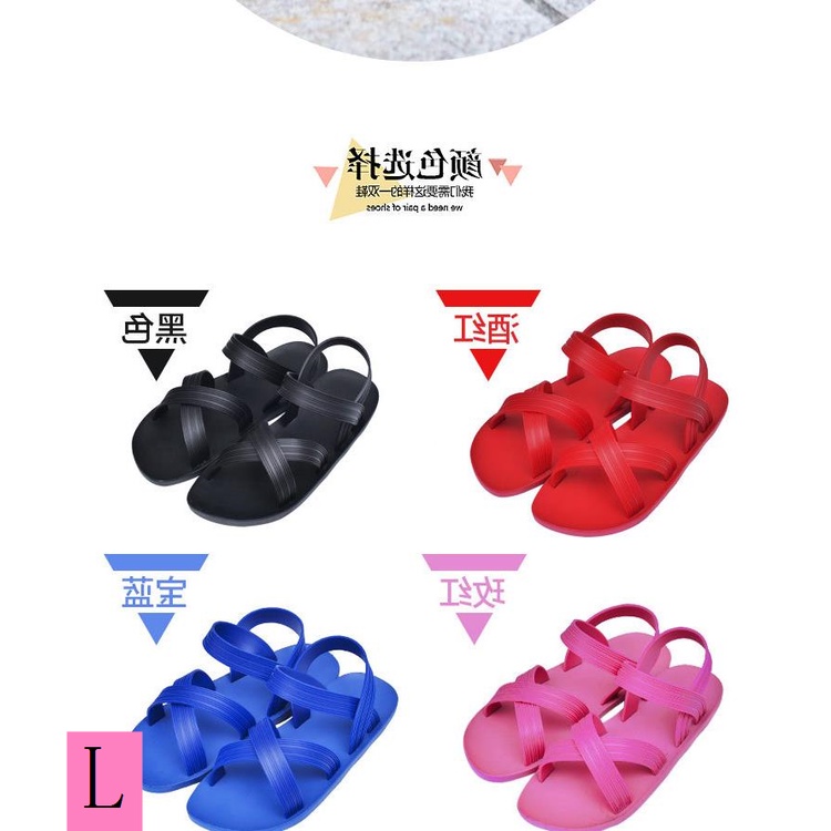 Giày Sandal Cao Su Siêu Mềm Đế Phẳng Phong Cách Đường Phố Mùa Hè Cho Nam Và Nữ Giao Hàng Từ Một Mảnh