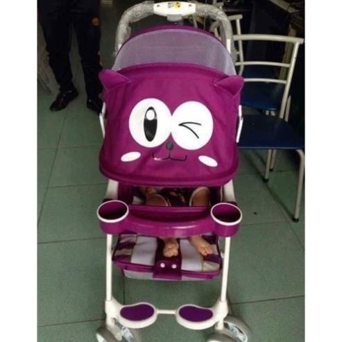 Xe đẩy gấp gọn cho bé ngả 3 tư thế hình mắt gấu, bảo hành 12 tháng