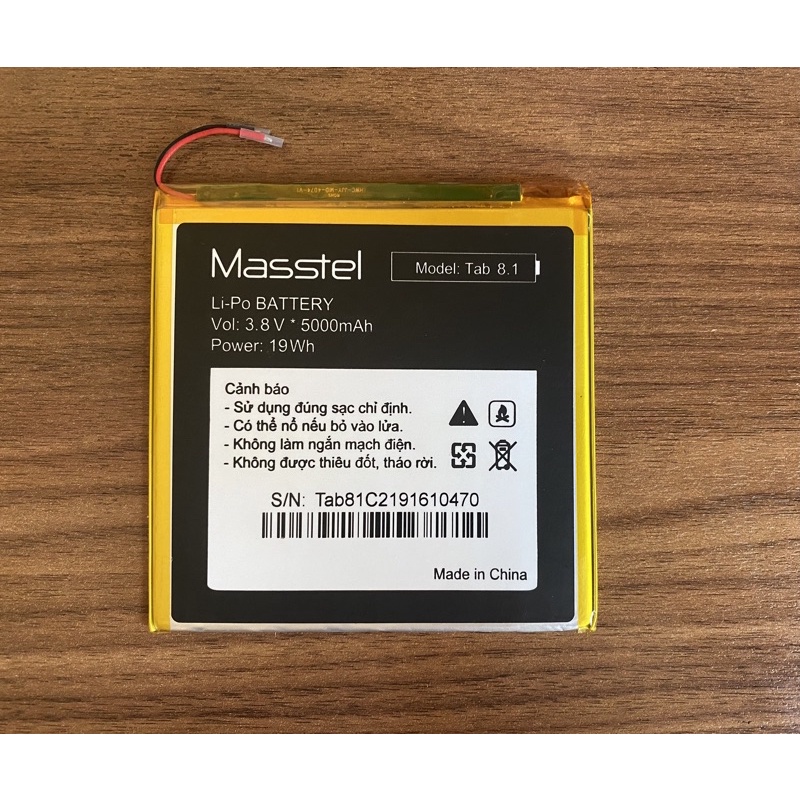 Pin Masstel Tab 8.1