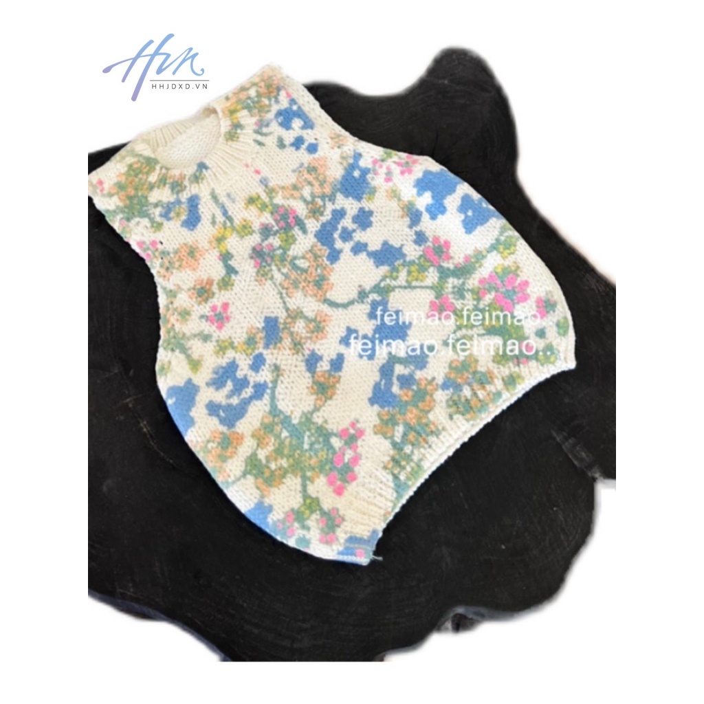 Áo Hai Dây Dệt Kim Họa Tiết Hoa Phong Cách Harajuku Ngọt Ngào Thời Trang Mùa Hè Cho Nữ