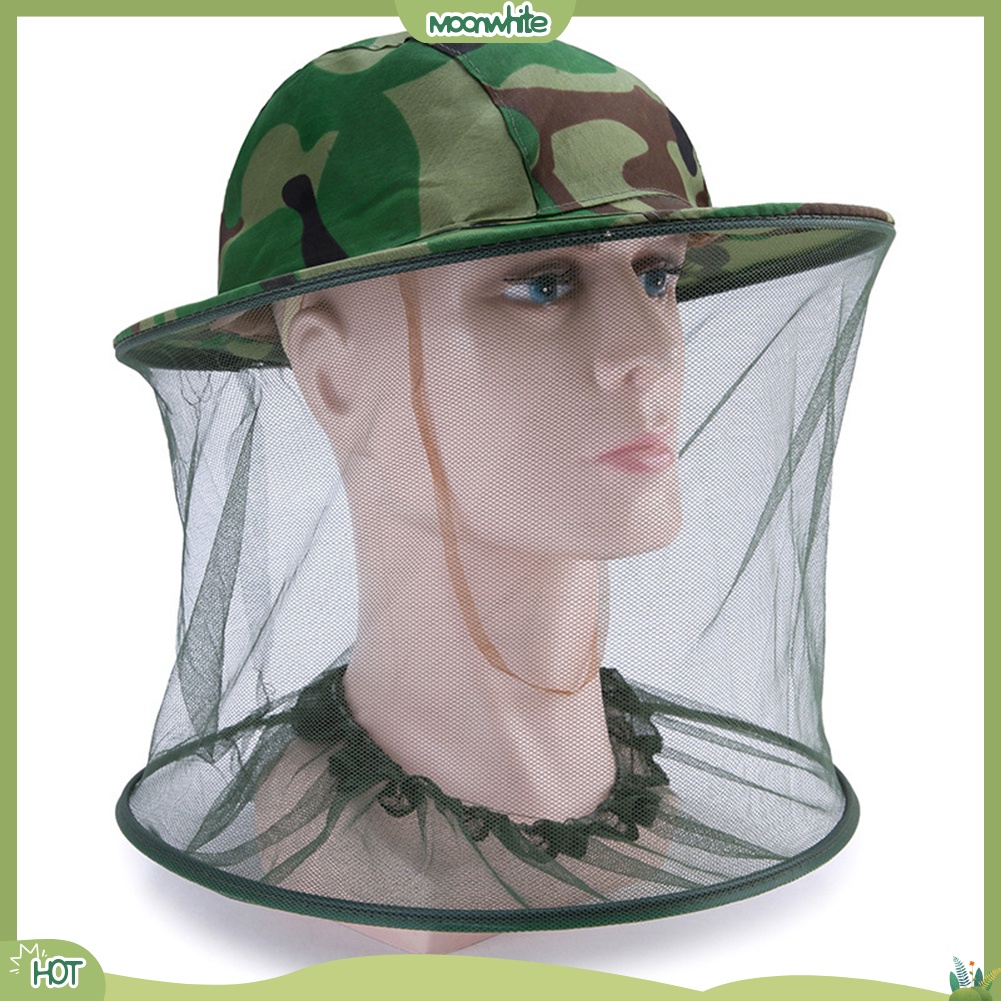 (MOONWHITE) Mũ Lưới Trùm Đầu Bảo Vệ Mặt Chống Côn Trùng Chống Muỗi Và Côn Trùng Dùng Ngoài Trời