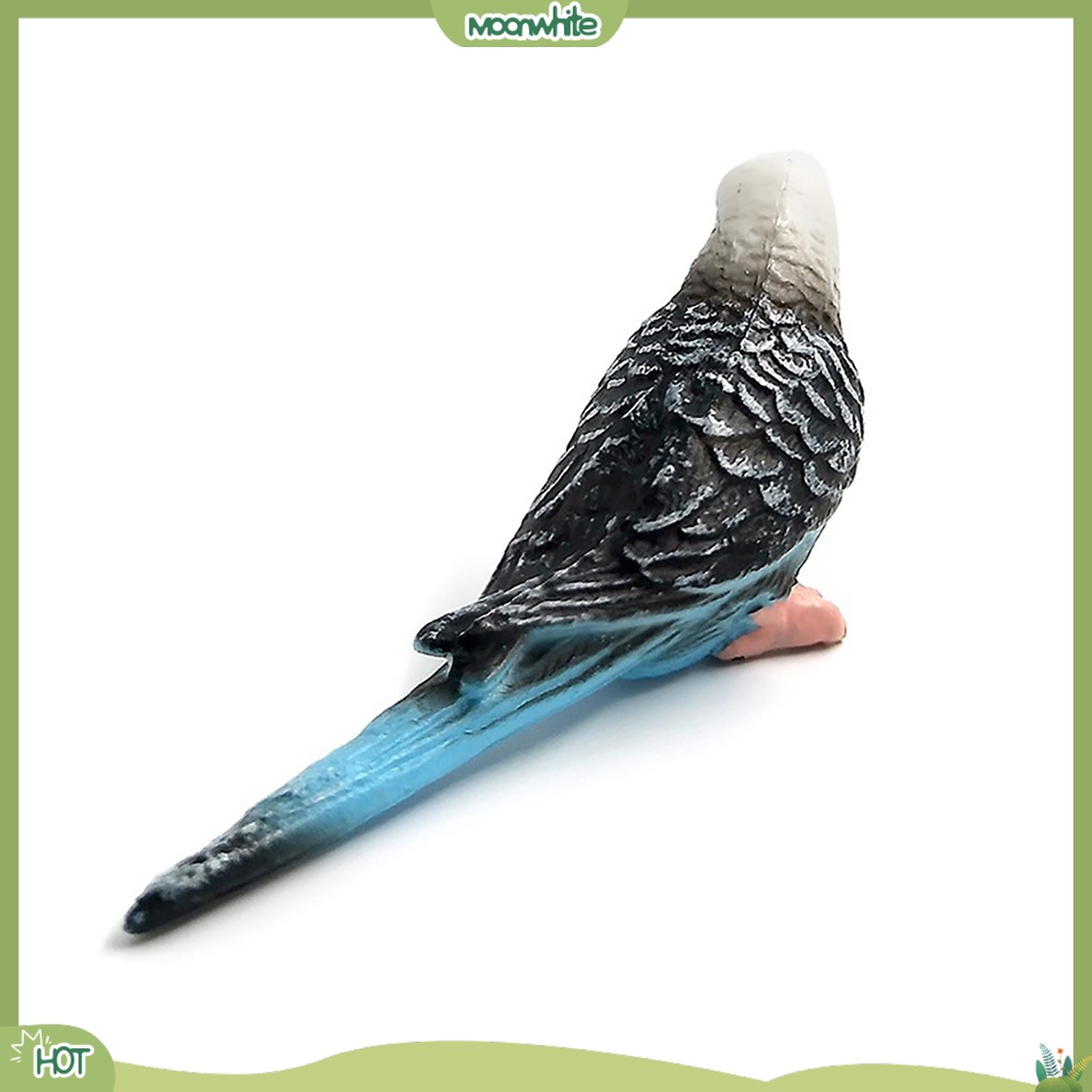 (MOONWHITE) Mô hình chim vẹt bằng nhựa dùng để trang trí tiểu cảnh sân vườn