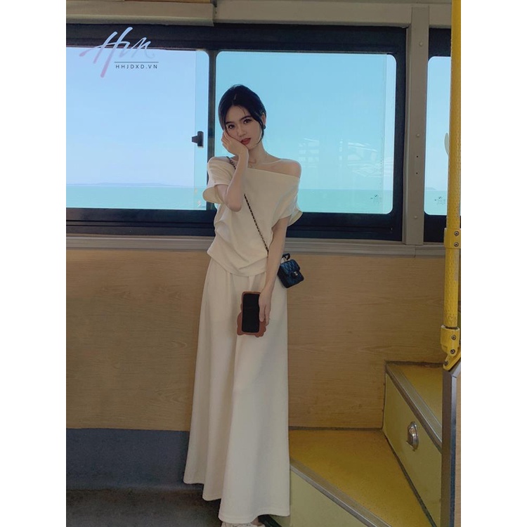Bộ Váy Áo Hở Vai Thoải Mái Phong Cách Mới Mùa Hè 2023