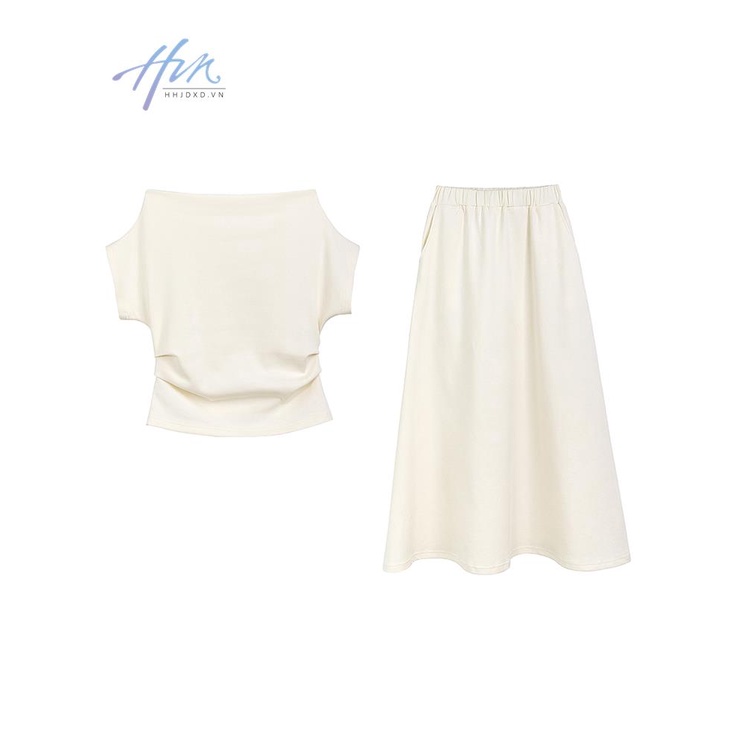 Bộ Váy Áo Hở Vai Thoải Mái Phong Cách Mới Mùa Hè 2023