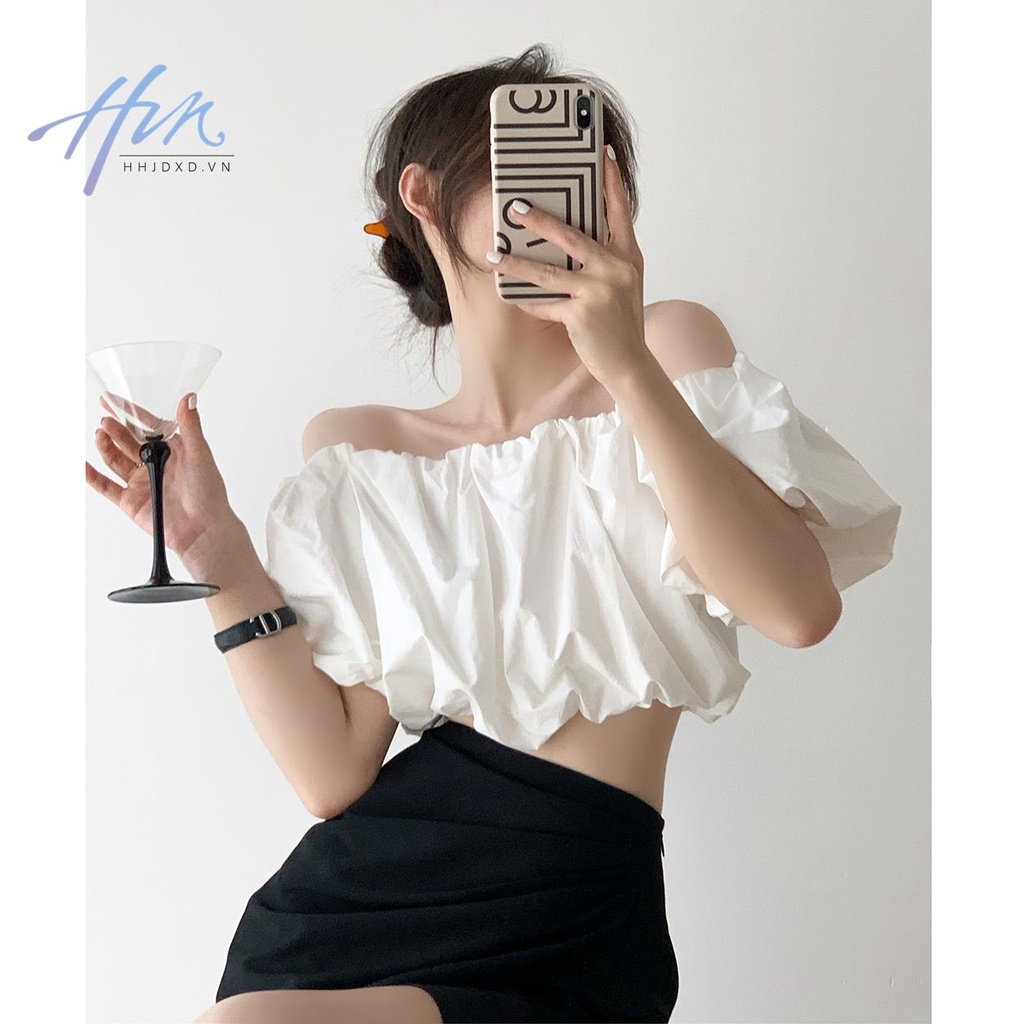 Áo Thun Tay Phồng Trễ Vai Thời Trang Mùa Hè Phong