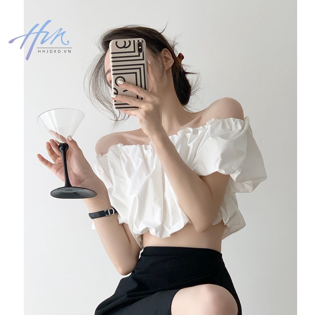 Áo Thun Tay Phồng Trễ Vai Thời Trang Mùa Hè Phong