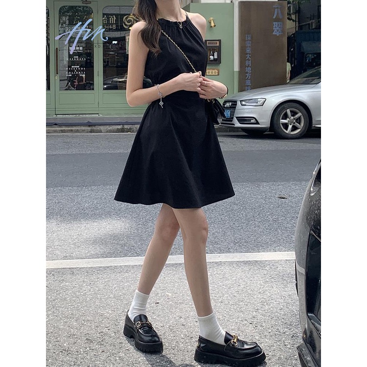 Đầm Mùa Hè Phong Cách Mới 2023 Hở Eo Màu Trơn