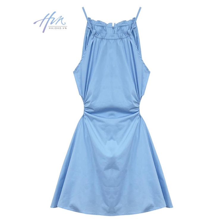 Đầm Mùa Hè Phong Cách Mới 2023 Hở Eo Màu Trơn