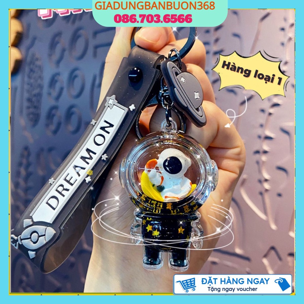 Móc khóa xe máy phi hành gia cute dễ thương treo balo phong cách Hàn Quốc, móc treo chìa khoá ô tô, xe máy Bolita