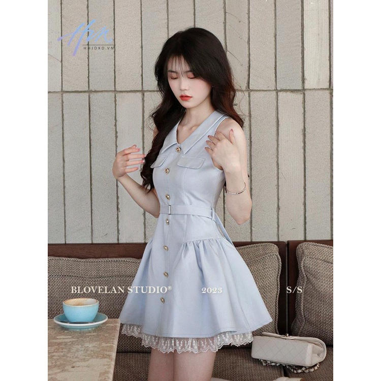 Đầm Không Tay Màu Trơn Phối Ren Thời Trang Mùa Hè Hàng Mới Dành Cho Bạn Nữ