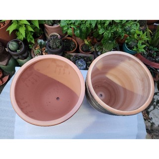 Chậu đất nung - chậu ống cao (loang giao ngẫu nhiên) kích thước trên ảnh