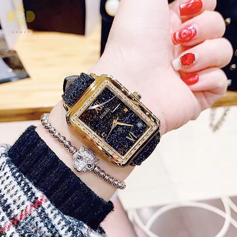 Đồng hồ đeo tay bằng da nữ Guess Women Fashion Casual Watch