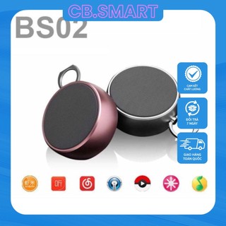 Loa bluetooth mini kimiso bs02 vỏ kim loại, âmthanh hay có móc treo tiện lợi + khe thẻ nhớ