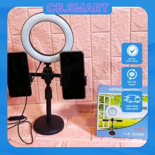 Đèn livestream WS 868 có đèn LED kèm 2 Giá Đỡ Điện Thoại