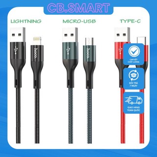 Cáp sạc nhanh và truyền data hoco x2 max flash qc3.0, max 3a, dài 1m /2m