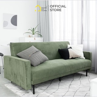 Ghế sofa giường gấp gọn nhung sọc thông minh, sofa bed đa năng đơn giản ELENA Make My Home