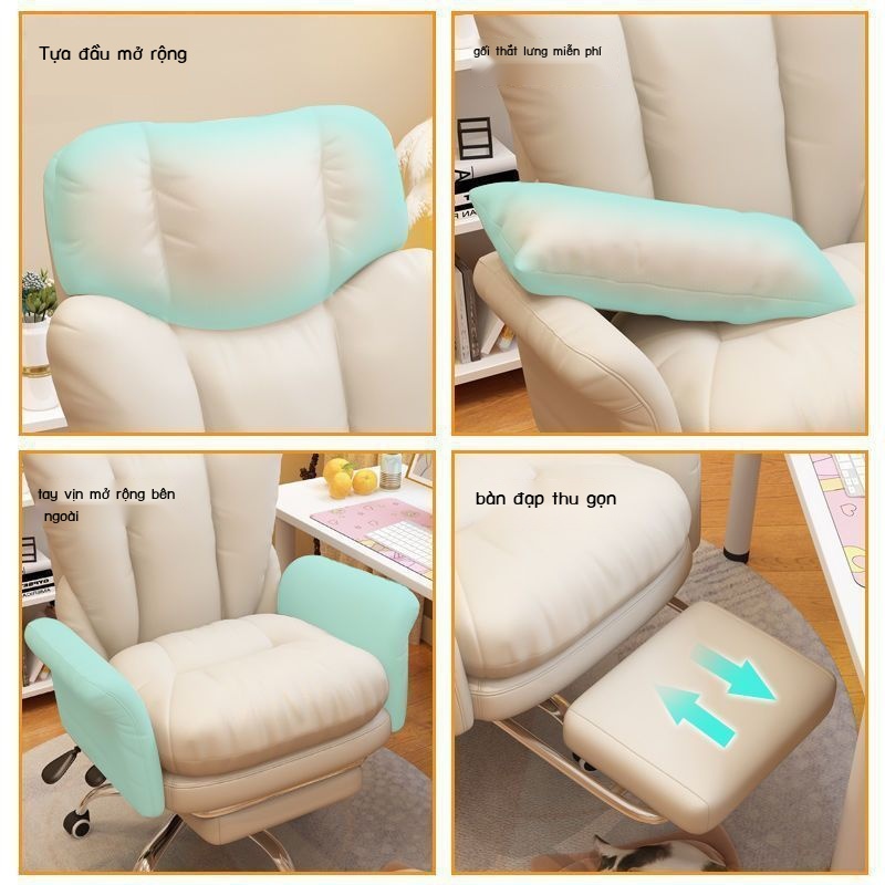 Ghế sofa da gia đình văn phòng thoải mái ít vận động tựa lưng ngả ghế sếp