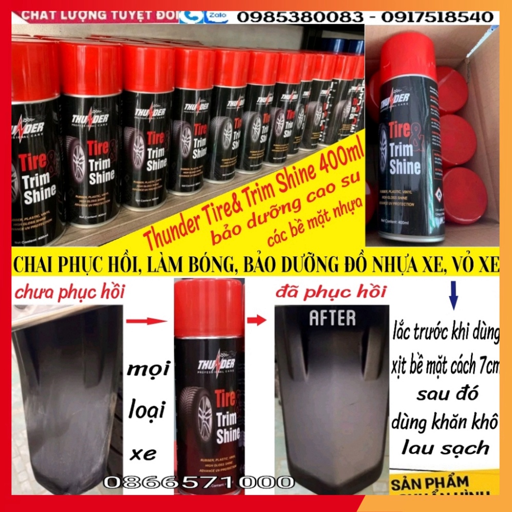 Baga Giữa Inox 10 ly, Baga Sơn Đen, Xi Màu Titan; Ốp Pô Cho AirBlade 2007-2010; Chai Phục Hồi Nhựa Nhám