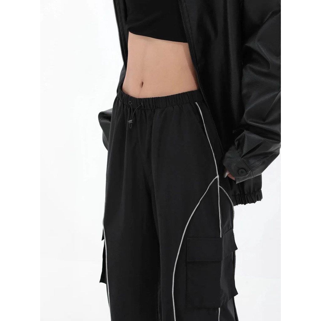 Quần Thể Thao Lưng Cao Ống Rộng Thời Trang Mùa Hè Dành Cho Nam Và Nữ