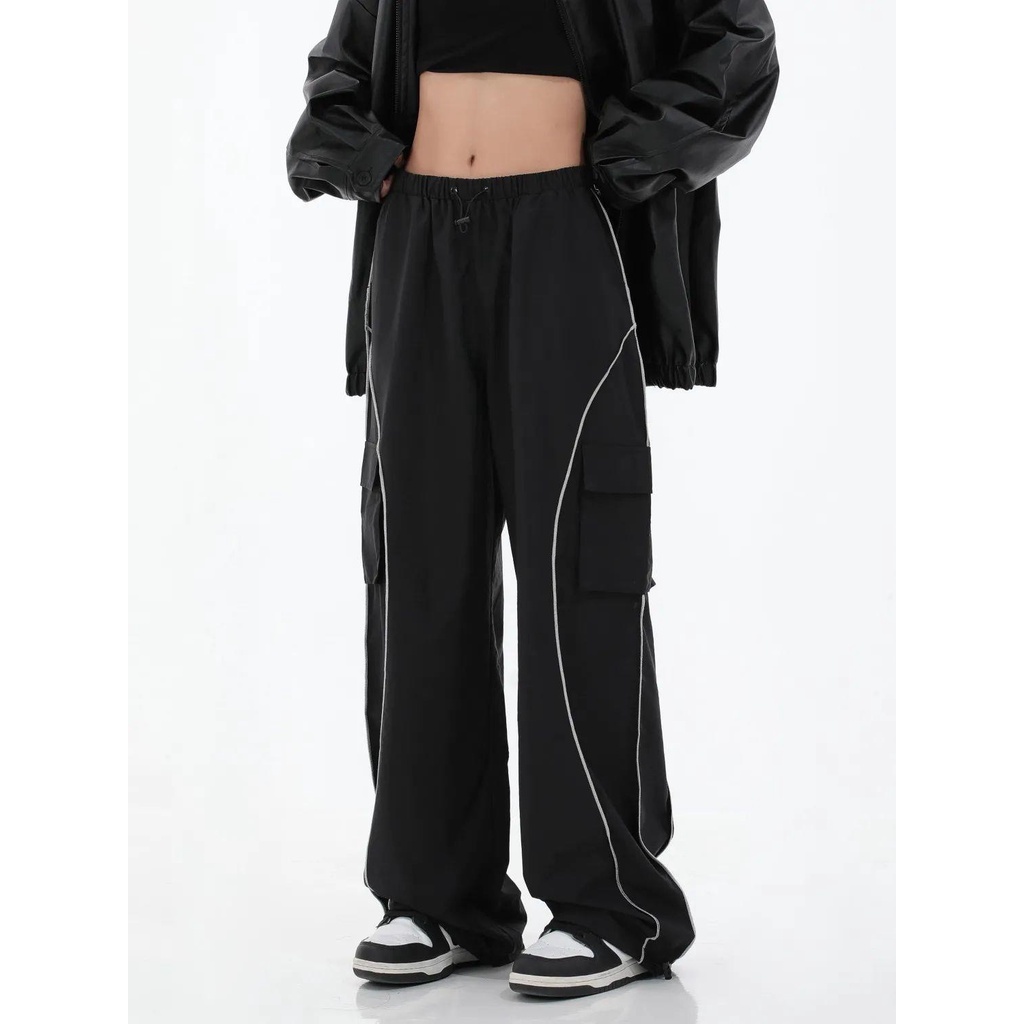 Quần Thể Thao Lưng Cao Ống Rộng Thời Trang Mùa Hè Dành Cho Nam Và Nữ