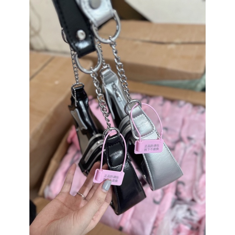 Túi kẹp nách KÈM CHARM size 25. Ảnh video hàng về