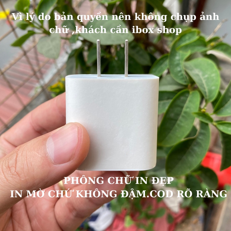 Bộ sạc 20W chính hãng cho Ip 8plus đến 14promax Bảo hành 12 tháng