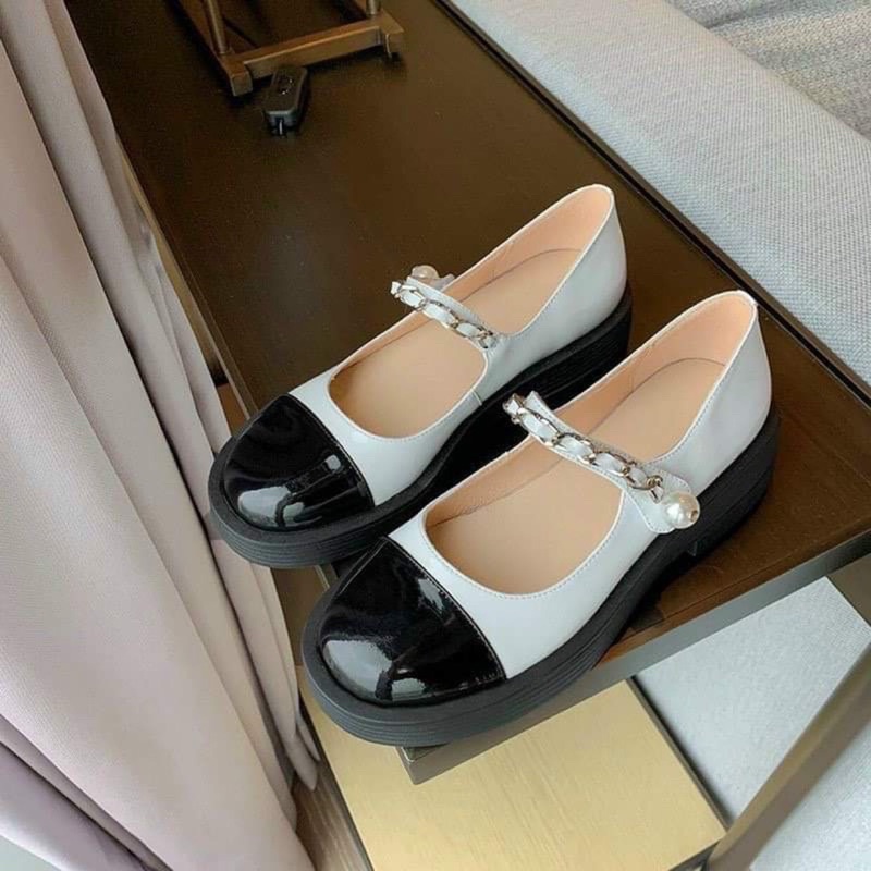 Giày Búp Bê Marry Giày Đế Bệt Phối Xích Ngọc Siêu Xinh Cực Kì Sang Chảnh