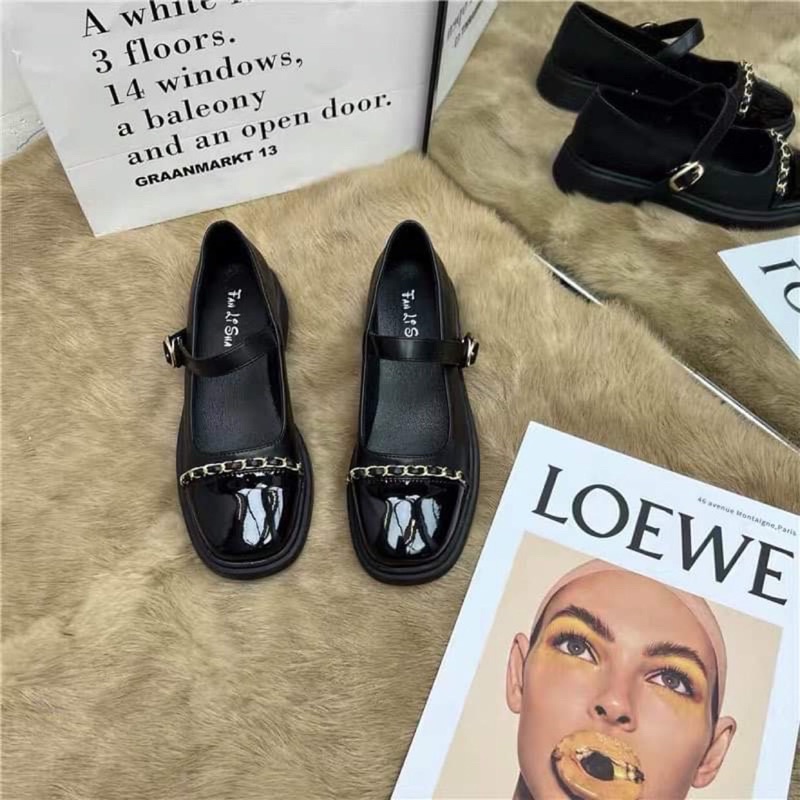 Giày Búp Bê Marry Giày Đế Bệt Phối Xích Ngọc Siêu Xinh Cực Kì Sang Chảnh