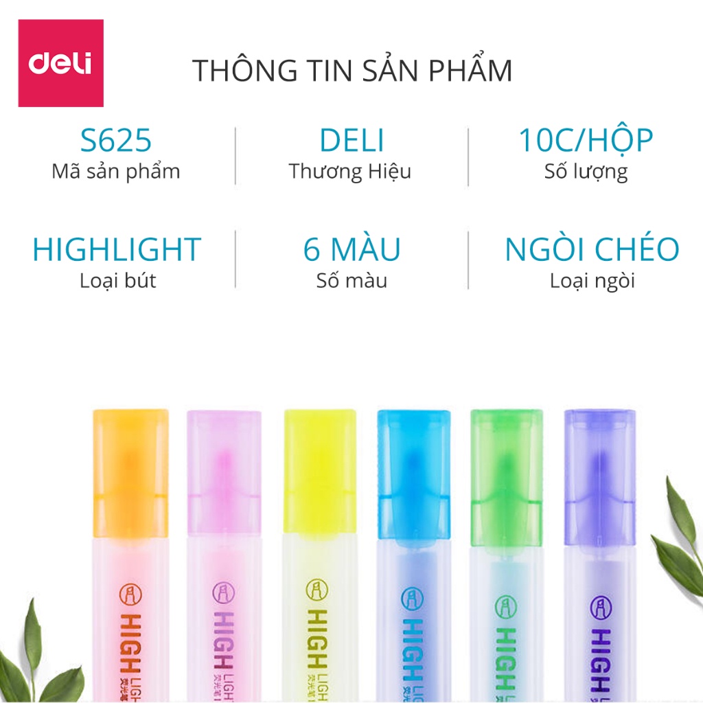 Bút Highlight Bút Nhớ Dòng Đánh Dấu Dạ Quang Take Note Ghi Chú Deli - Bút Highlighter Nhanh Khô - Màu Ngẫu Nhiên