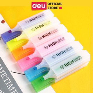  Bút Highlight Bút Nhớ Dòng Đánh Dấu Dạ Quang Take Note Ghi Chú Deli - Bút Highlighter Nhanh Khô - Màu Ngẫu Nhiên 
