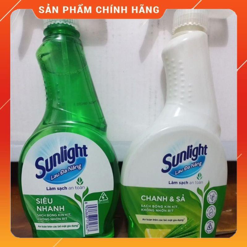 Nước lau đa năng cif, sunlight chanh sả